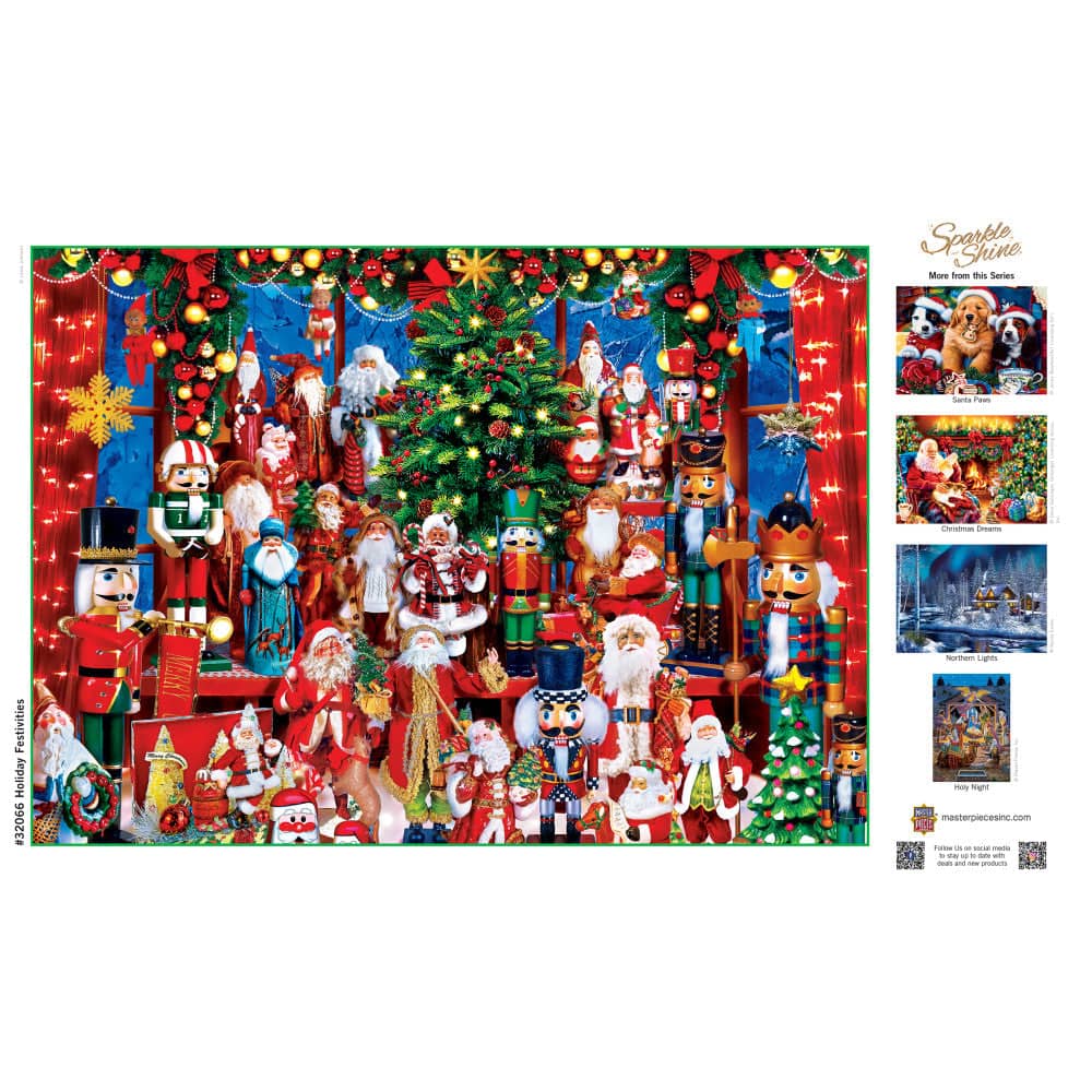 Sparkle & Shine - Holiday Festivities 500 Piece Glitter Jigsaw Puzzle - Image 4