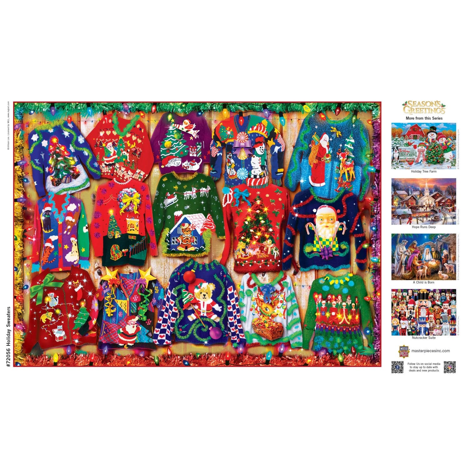 Season's Greetings - Holiday Sweaters 1000 Piece Jigsaw Puzzle - Image 4