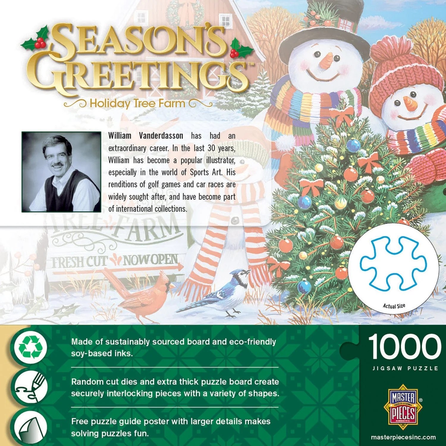 Season's Greetings - Tree Farm 1000 Piece Jigsaw Puzzle - Image 3