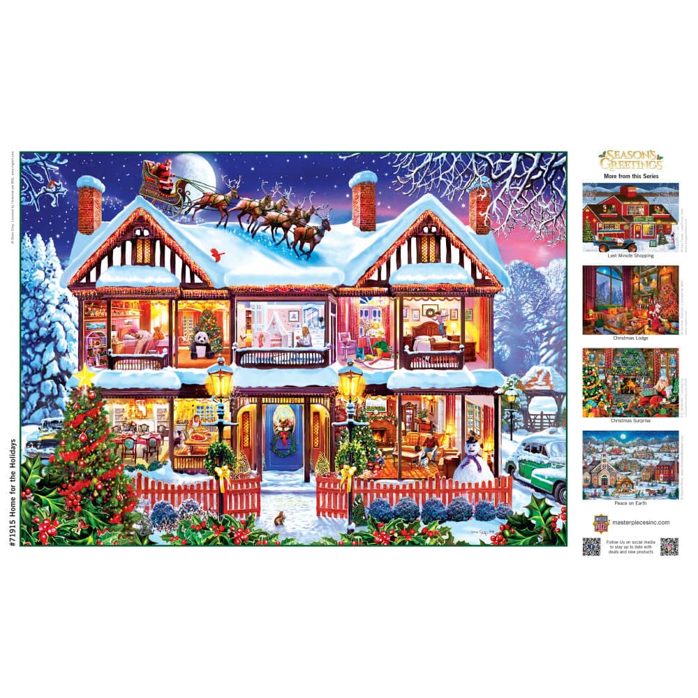 Season's Greetings - Home for the Holidays 1000 Piece Jigsaw Puzzle - Image 4