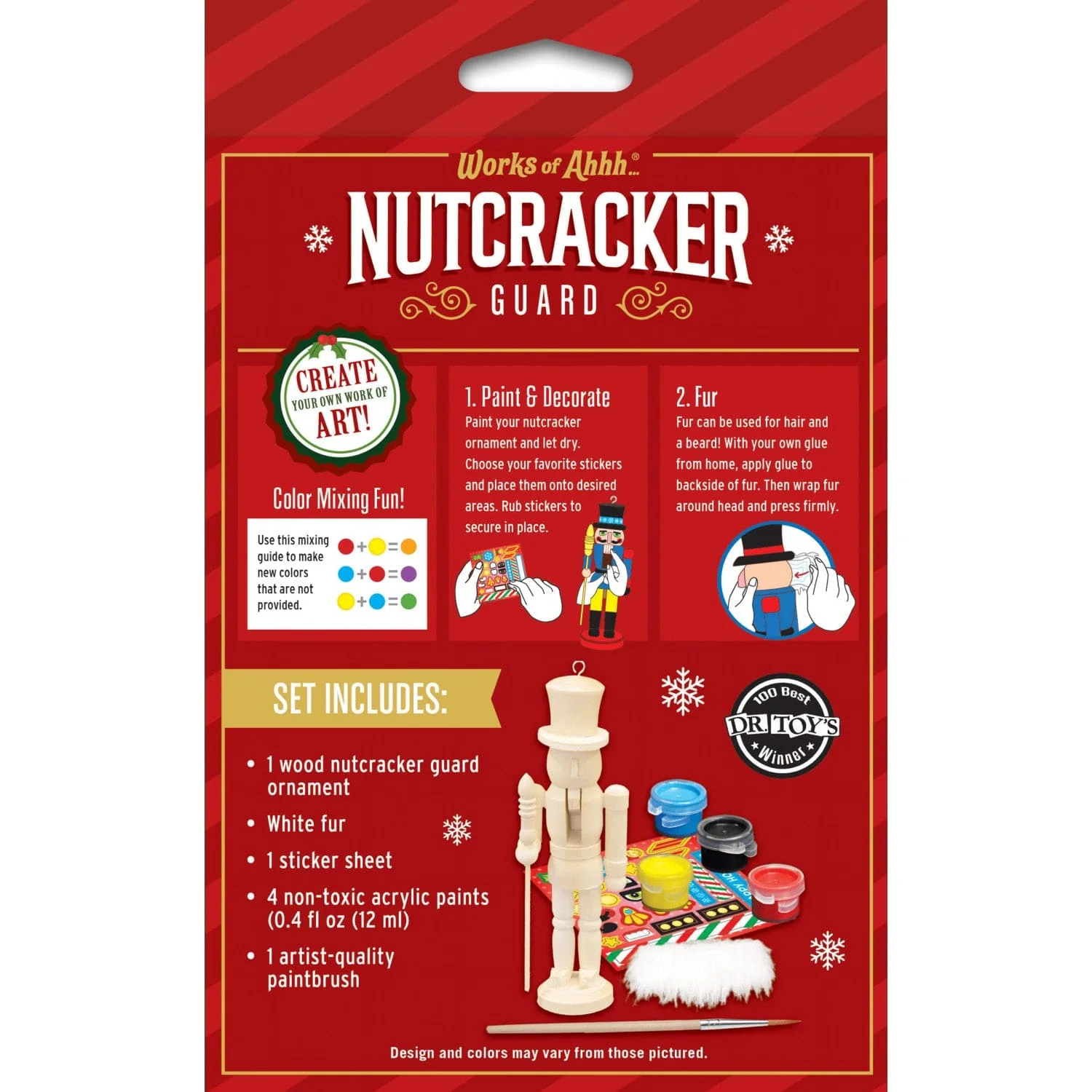 Nutcracker Guard Ornament Wood Paint Kit - Image 3