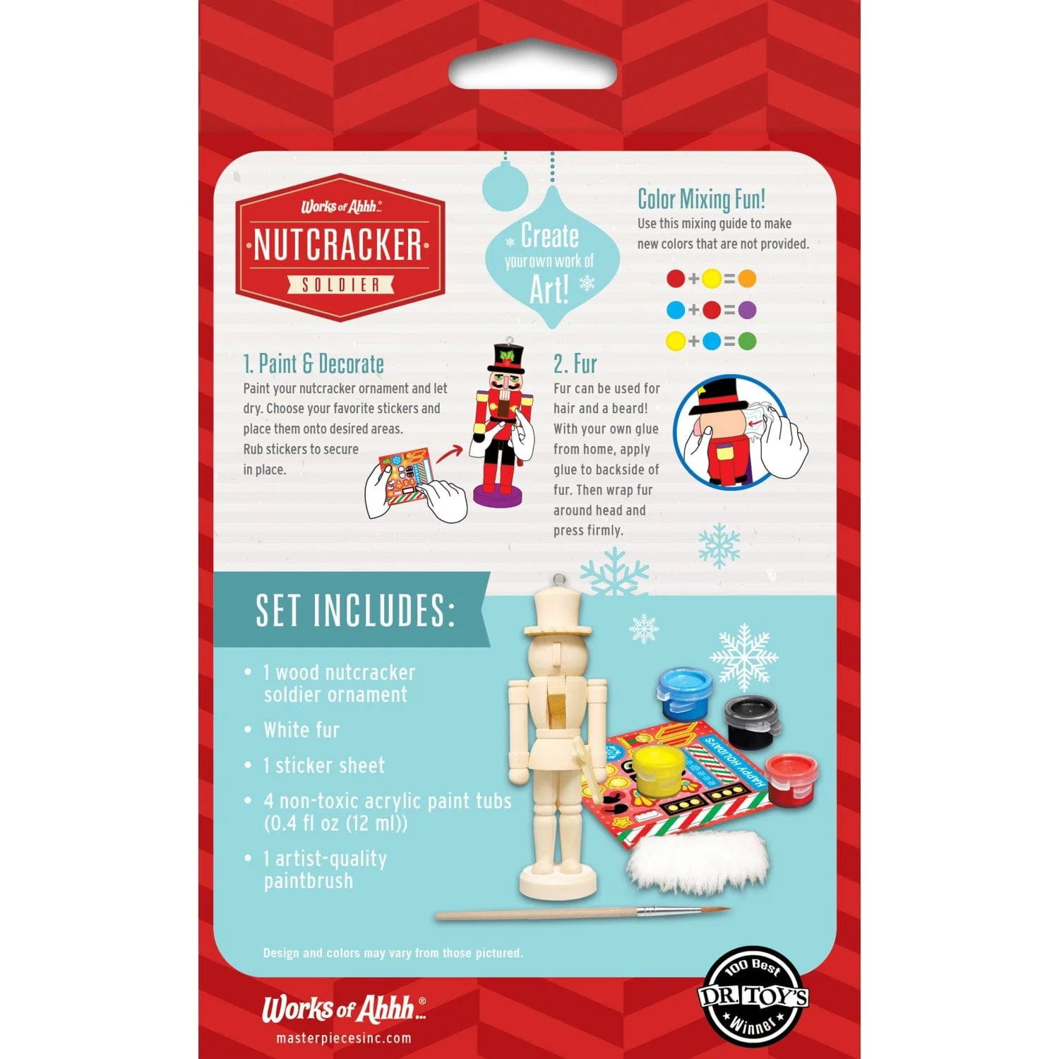 Nutcracker Soldier Ornament Wood Paint Kit - Image 3