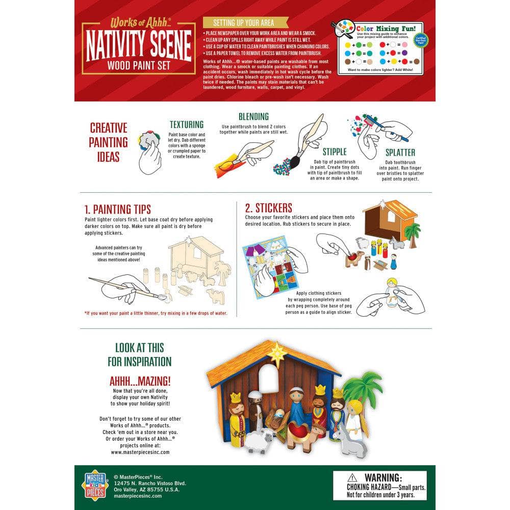 Nativity Scene Wood Craft & Paint Kit - Image 4