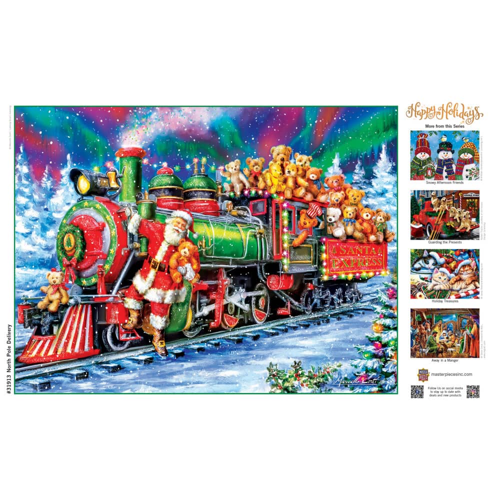 Happy Holidays - North Pole Delivery 300 Piece EZ Grip Jigsaw Puzzle - Image 4