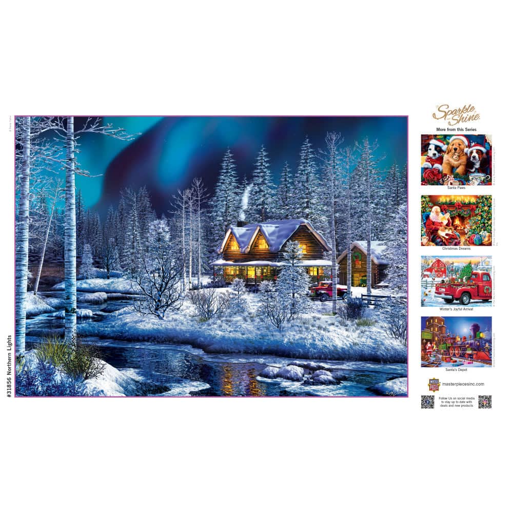 Sparkle & Shine - Northern Lights 500 Piece Glitter Jigsaw Puzzle - Image 4