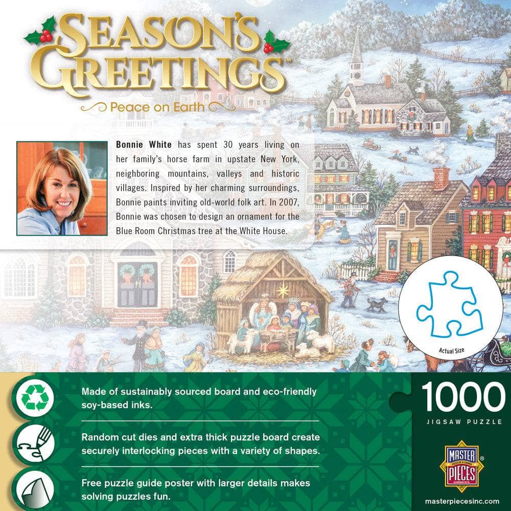 Season's Greetings - Peace on Earth 1000 Piece Jigsaw Puzzle - Image 3