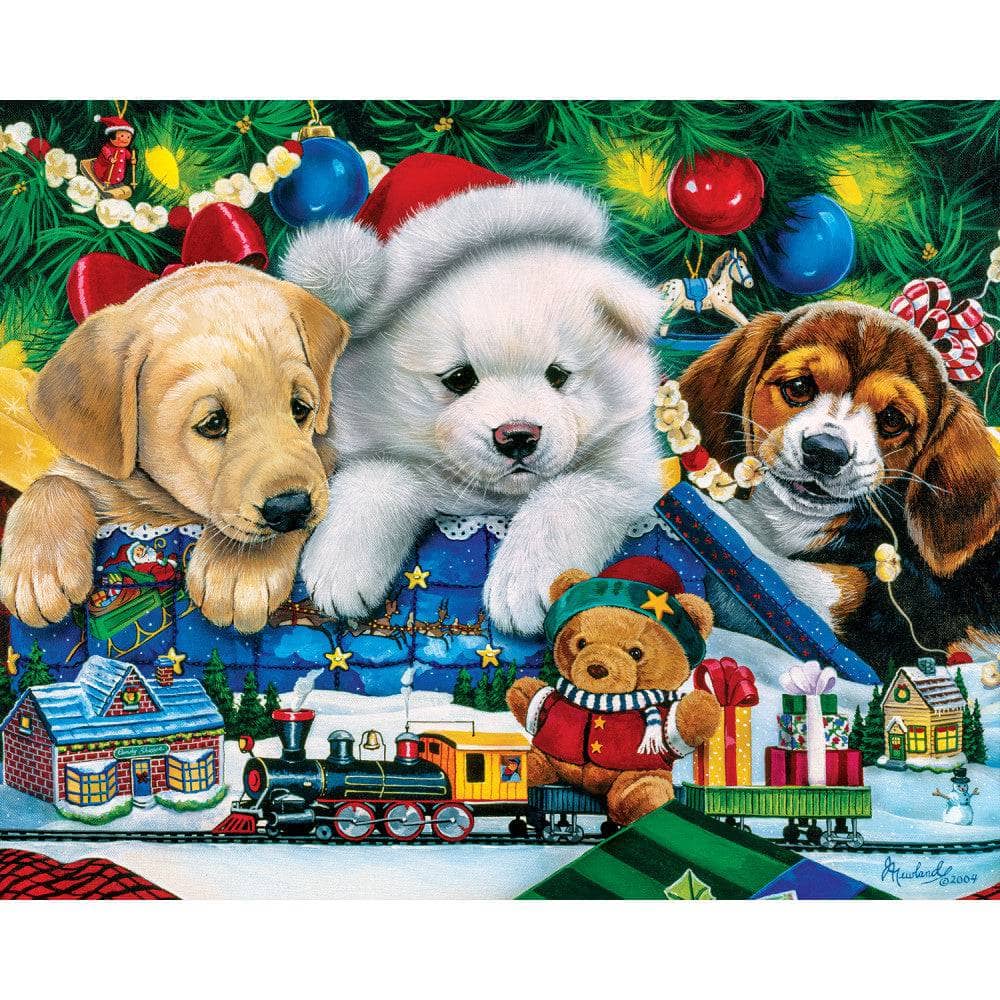 Holiday Puppies & Kitties 4-Pack 100 Piece Jigsaw Puzzles - Image 3