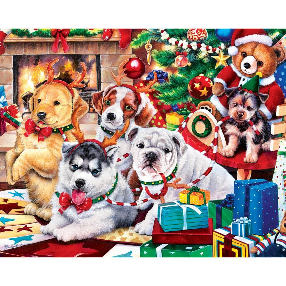 Holiday Puppies & Kitties 4-Pack 100 Piece Jigsaw Puzzles - Image 5