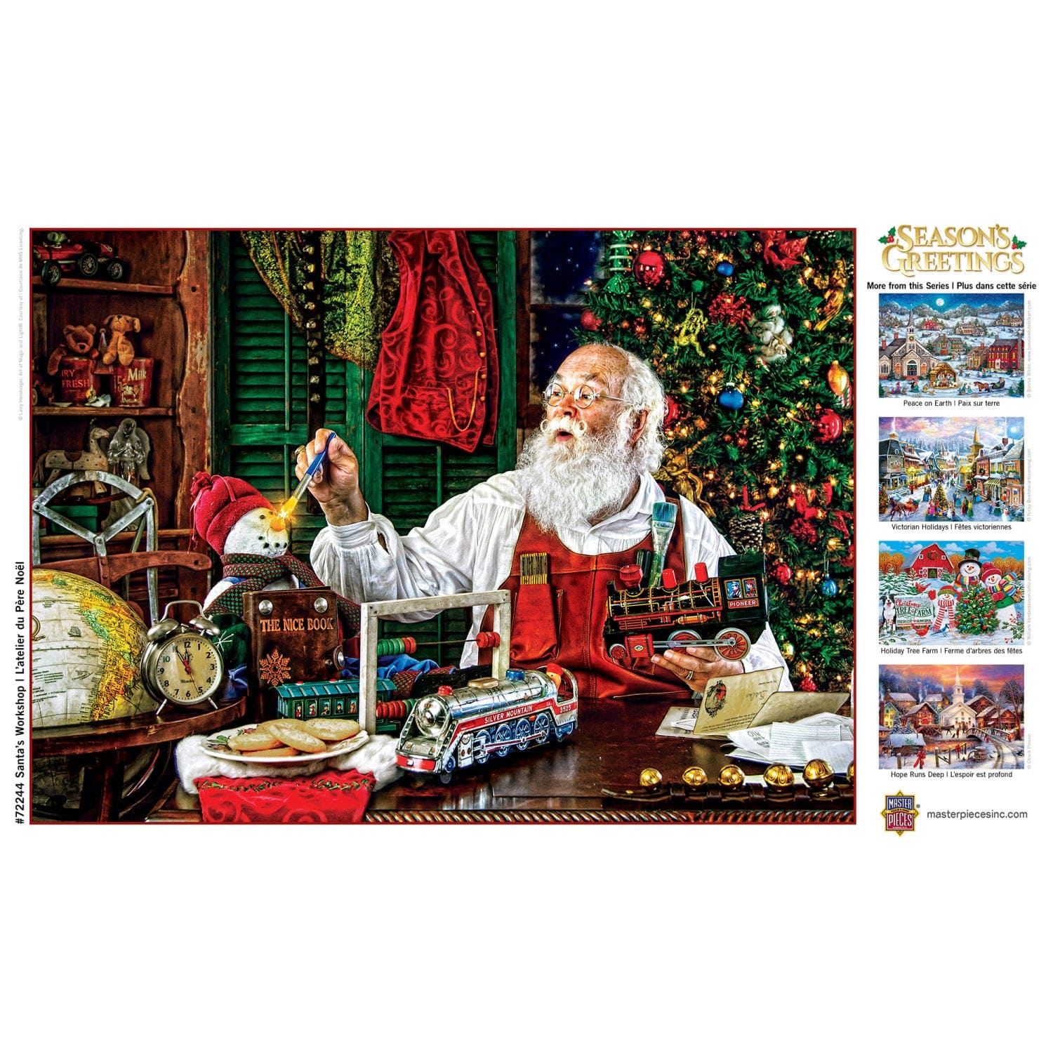 Season's Greetings - Santa's Workshop 1000 Piece Jigsaw Puzzle - Image 4