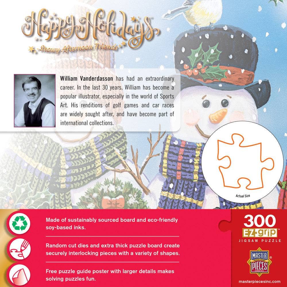 Happy Holidays - Snowy Afternoon Friends 300 Piece EZ Grip Jigsaw Puzzle - Image 3