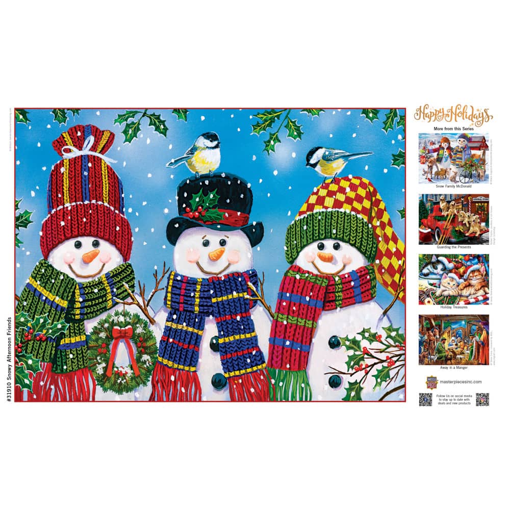 Happy Holidays - Snowy Afternoon Friends 300 Piece EZ Grip Jigsaw Puzzle - Image 4