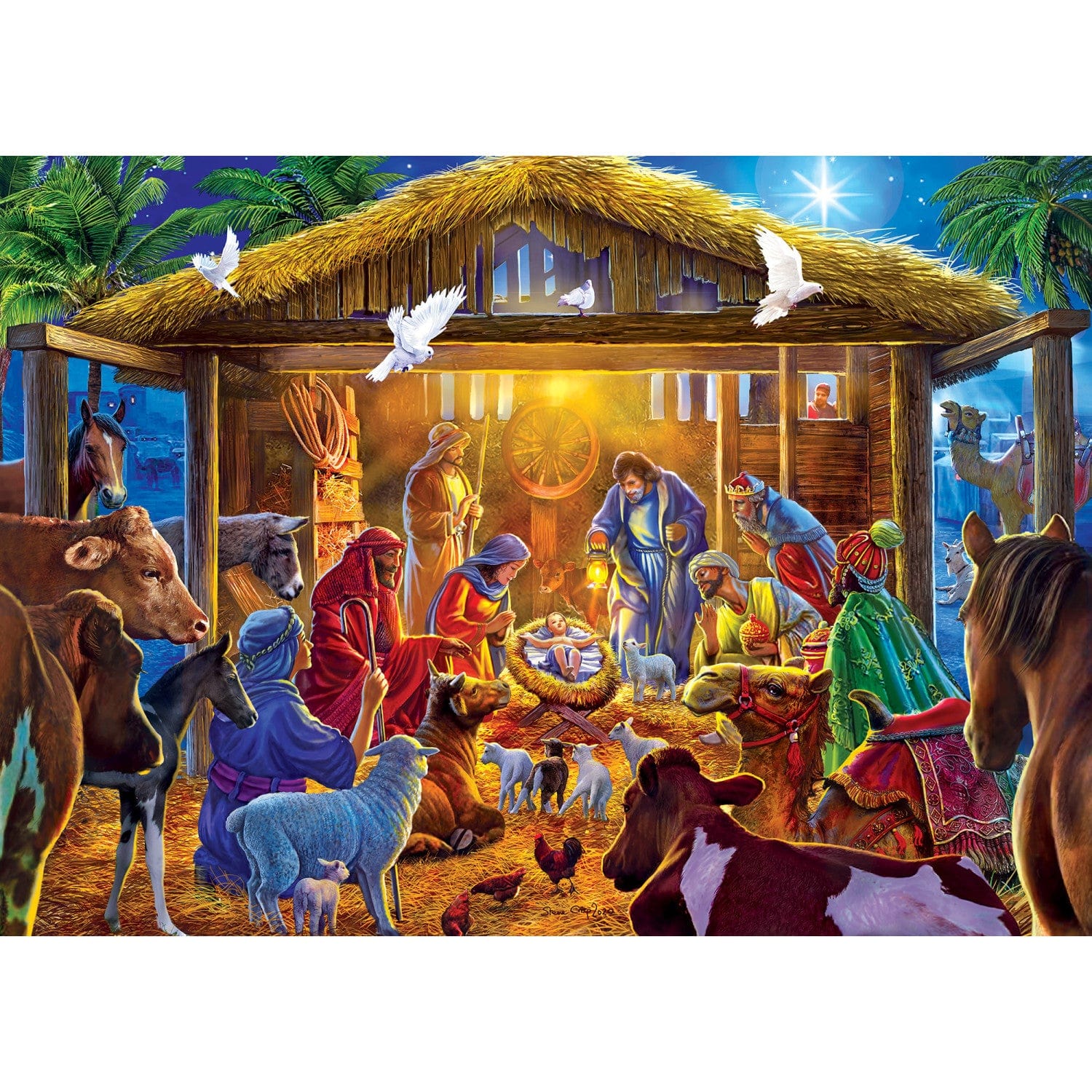Sparkle & Shine - Star of Bethlehem 500 Piece Glitter Jigsaw Puzzle - Image 2