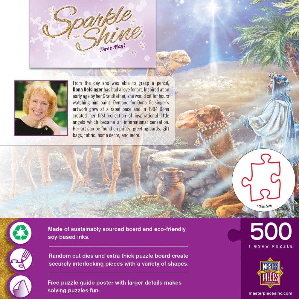 Sparkle & Shine - Three Magi 500 Piece Glitter Jigsaw Puzzle - Image 3