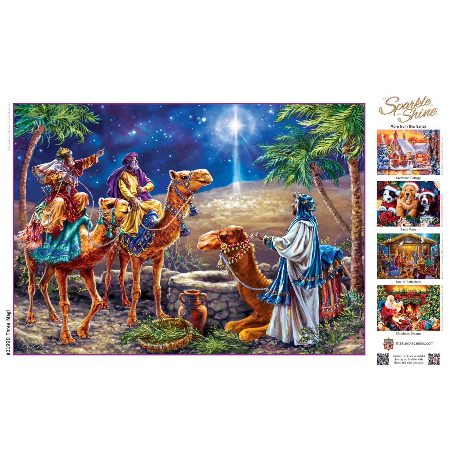 Sparkle & Shine - Three Magi 500 Piece Glitter Jigsaw Puzzle - Image 4