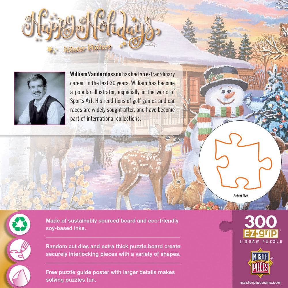 Happy Holidays - Winter Visitors 300 Piece EZ Grip Jigsaw Puzzle - Image 3
