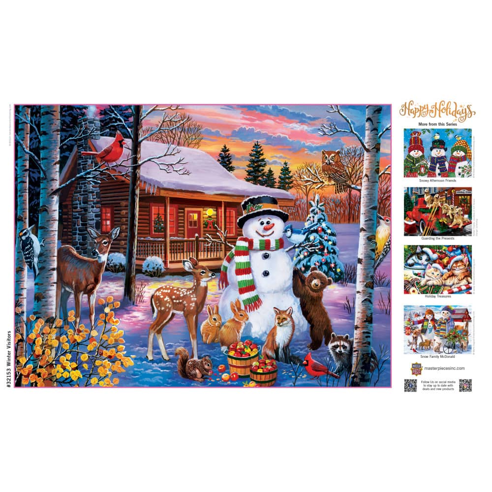 Happy Holidays - Winter Visitors 300 Piece EZ Grip Jigsaw Puzzle - Image 4
