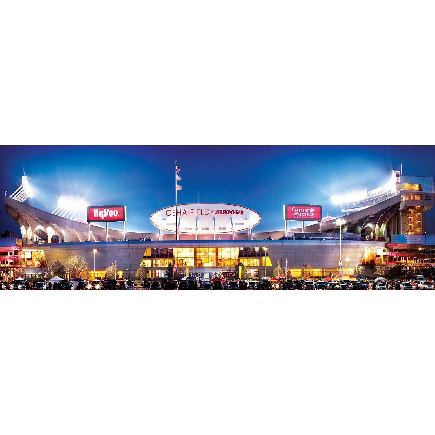 Kansas City Chiefs - Stadium View 1000 Piece Panoramic Jigsaw Puzzle - Image 2