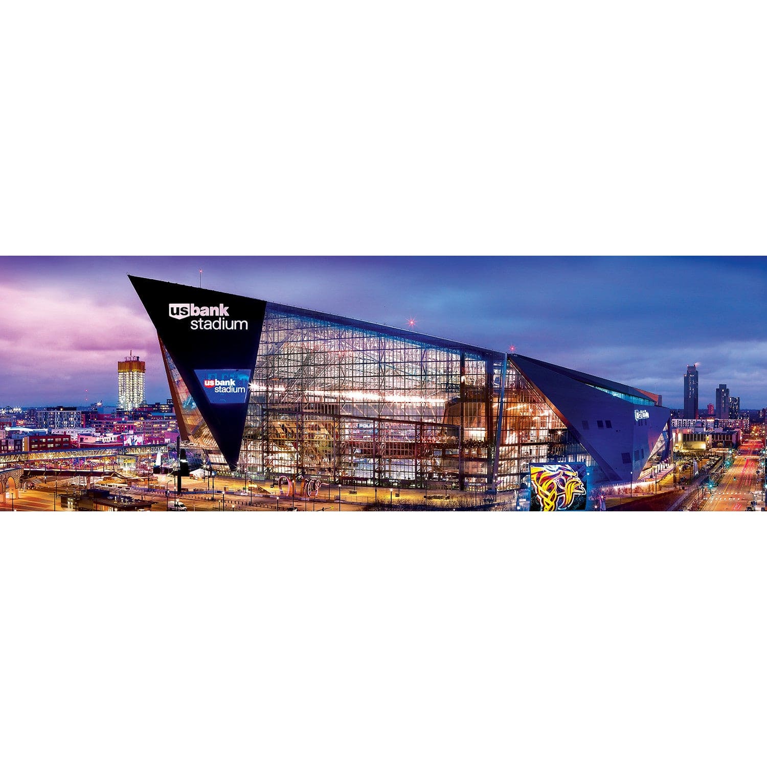 Minnesota Vikings - Stadium View 1000 Piece Panoramic Jigsaw Puzzle - Image 2