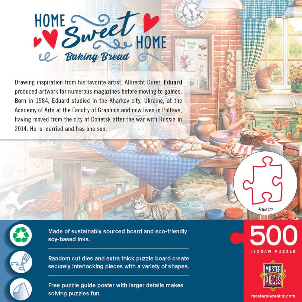 Home Sweet Home - Baking Bread 500 Piece Jigsaw Puzzle - Image 3