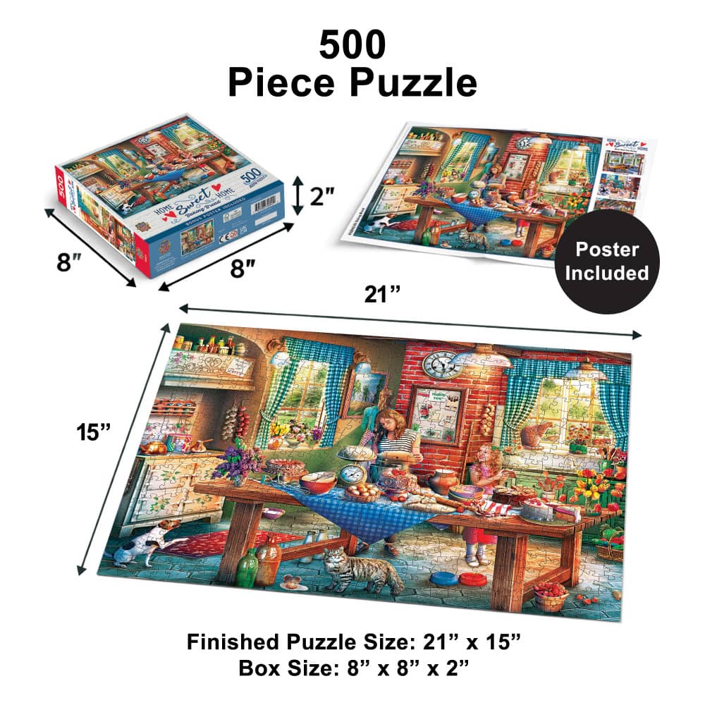 Home Sweet Home - Baking Bread 500 Piece Jigsaw Puzzle - Image 5