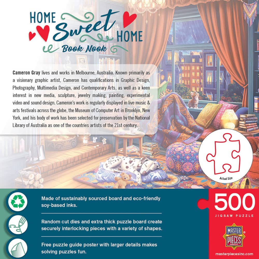 Home Sweet Home - Book Nook 500 Piece Jigsaw Puzzle - Image 3