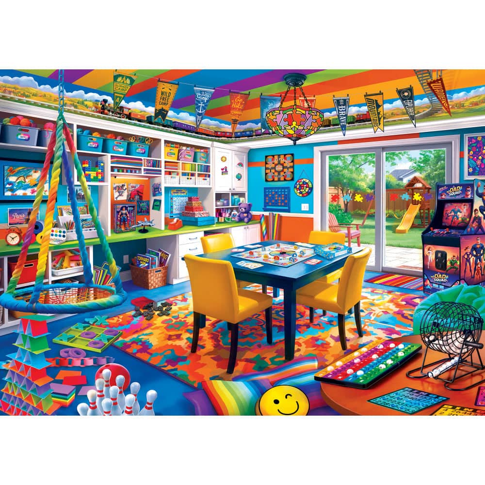 Home Sweet Home - Game Night Central 500 Piece Jigsaw Puzzle - Image 2