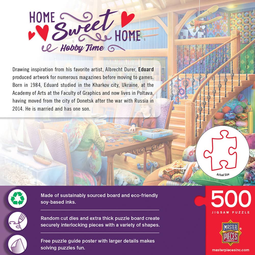 Home Sweet Home - Hobby Time 500 Piece Jigsaw Puzzle - Image 3