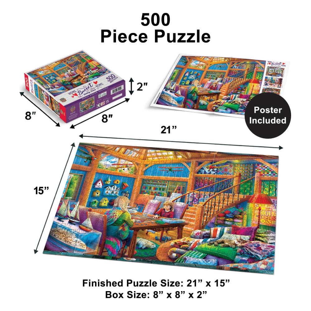 Home Sweet Home - Hobby Time 500 Piece Jigsaw Puzzle - Image 5