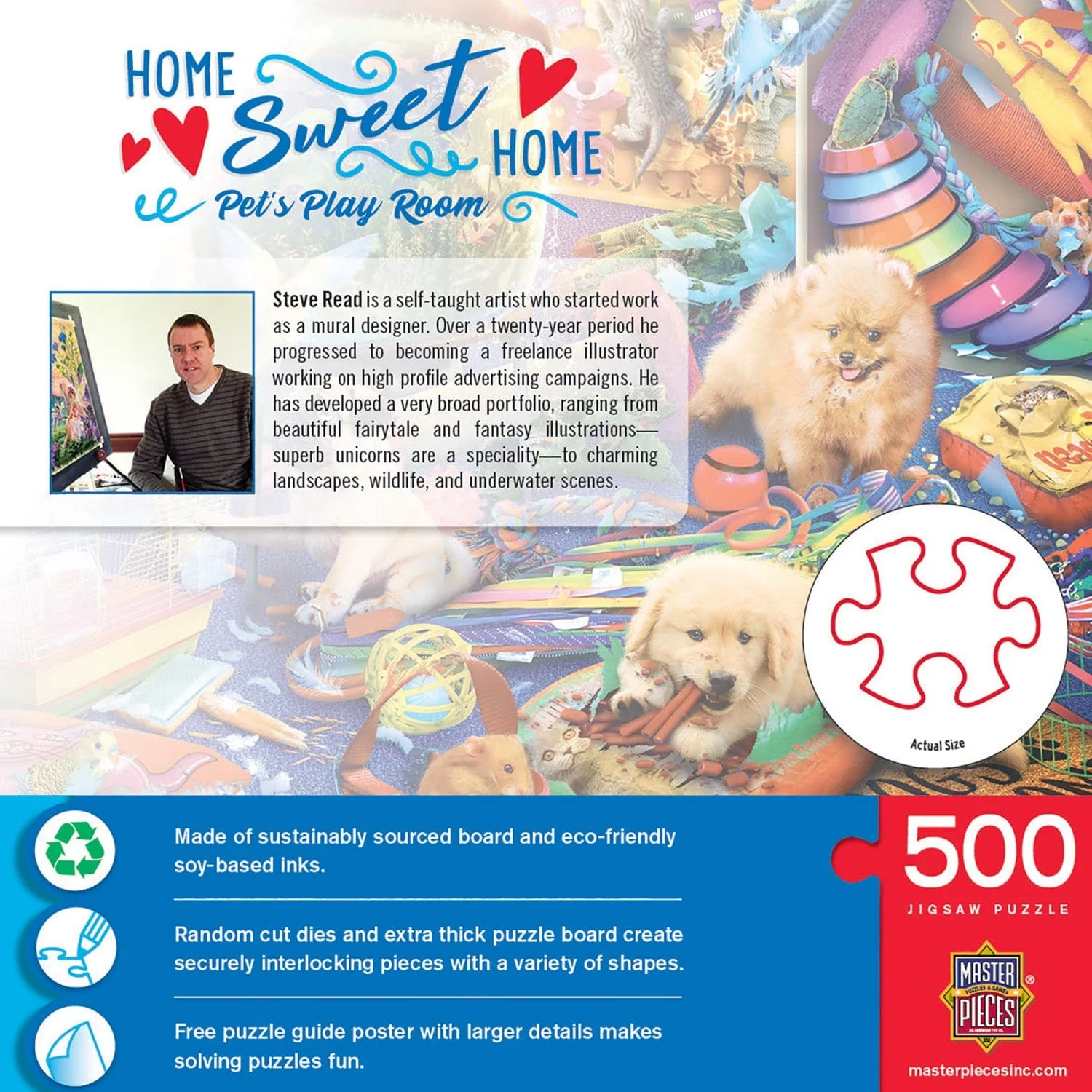Home Sweet Home - Pet's Play Room 500 Piece Jigsaw Puzzle - Image 3