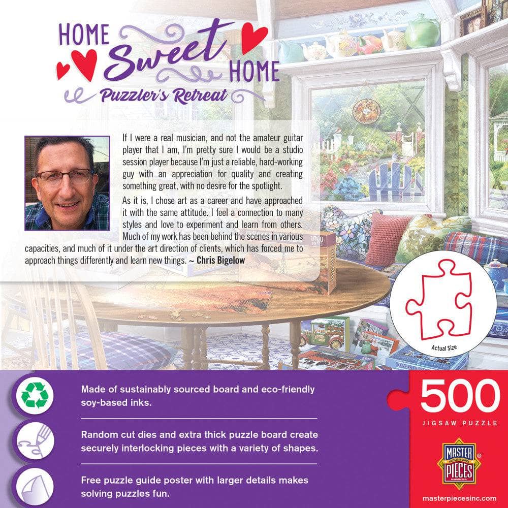 Home Sweet Home - Puzzler's Retreat 500 Piece Jigsaw Puzzle - Image 3