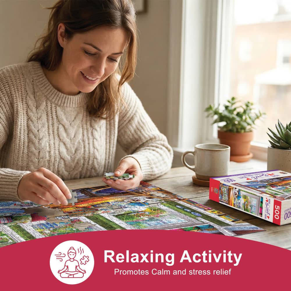 Home Sweet Home - Puzzler's Retreat 500 Piece Jigsaw Puzzle - Image 6