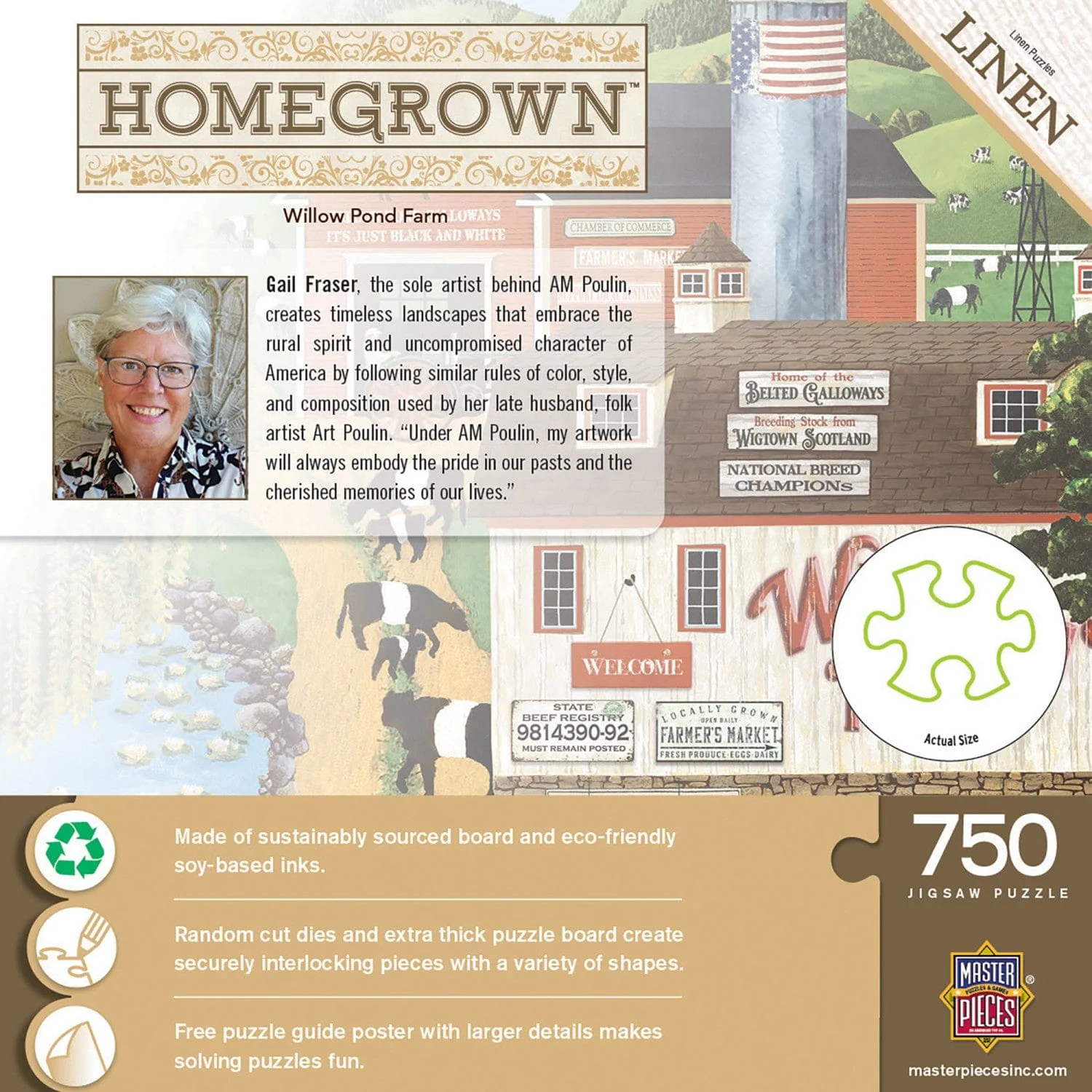 Homegrown - Willow Pond Farm 750 Piece Jigsaw Puzzle - Image 3
