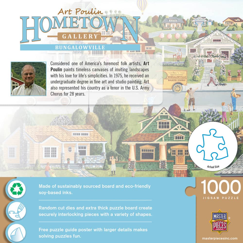 Hometown Gallery - Bungalowville 1000 Piece Jigsaw Puzzle - Image 3