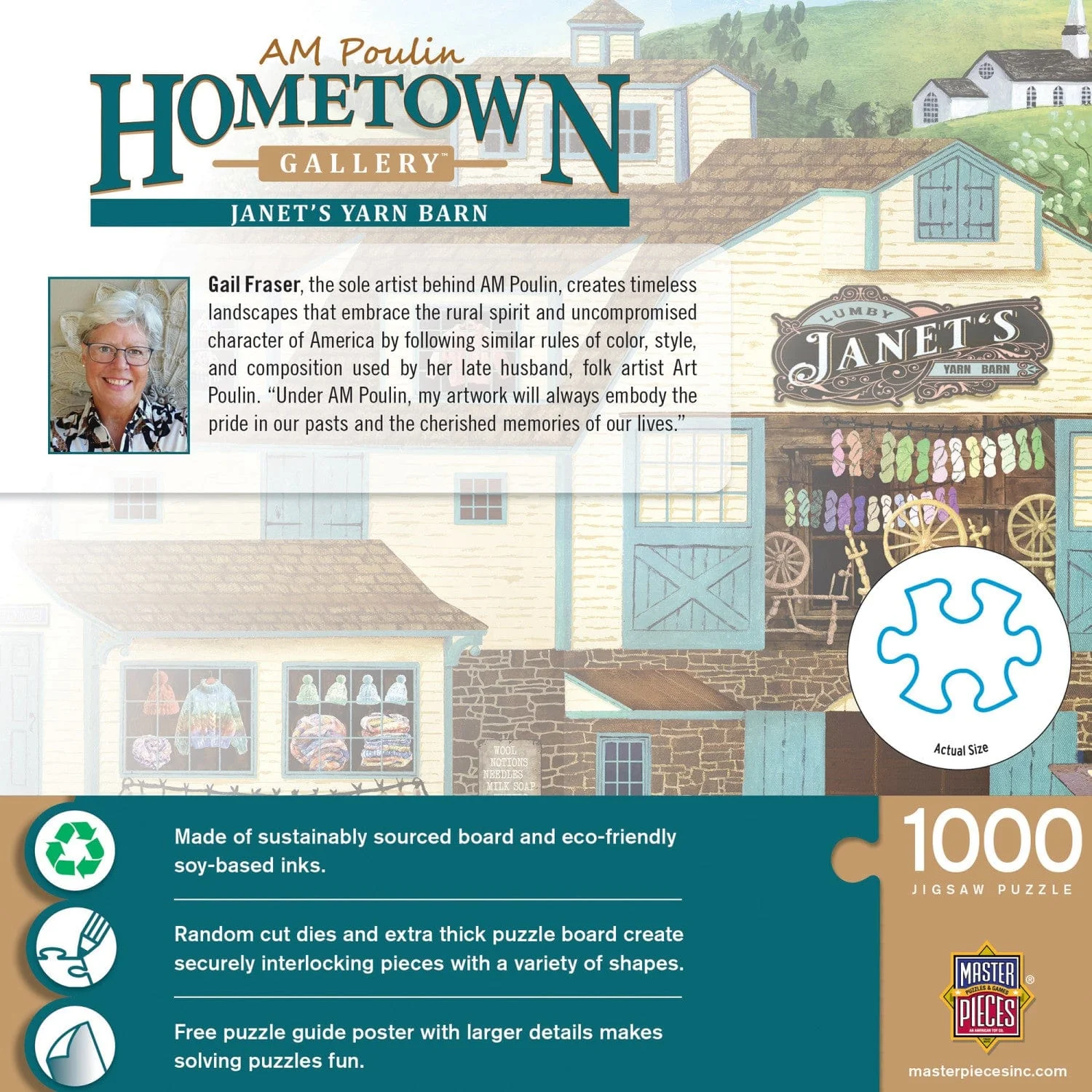 Hometown Gallery - Janet's Wool Goods 1000 Piece Jigsaw Puzzle - Image 3