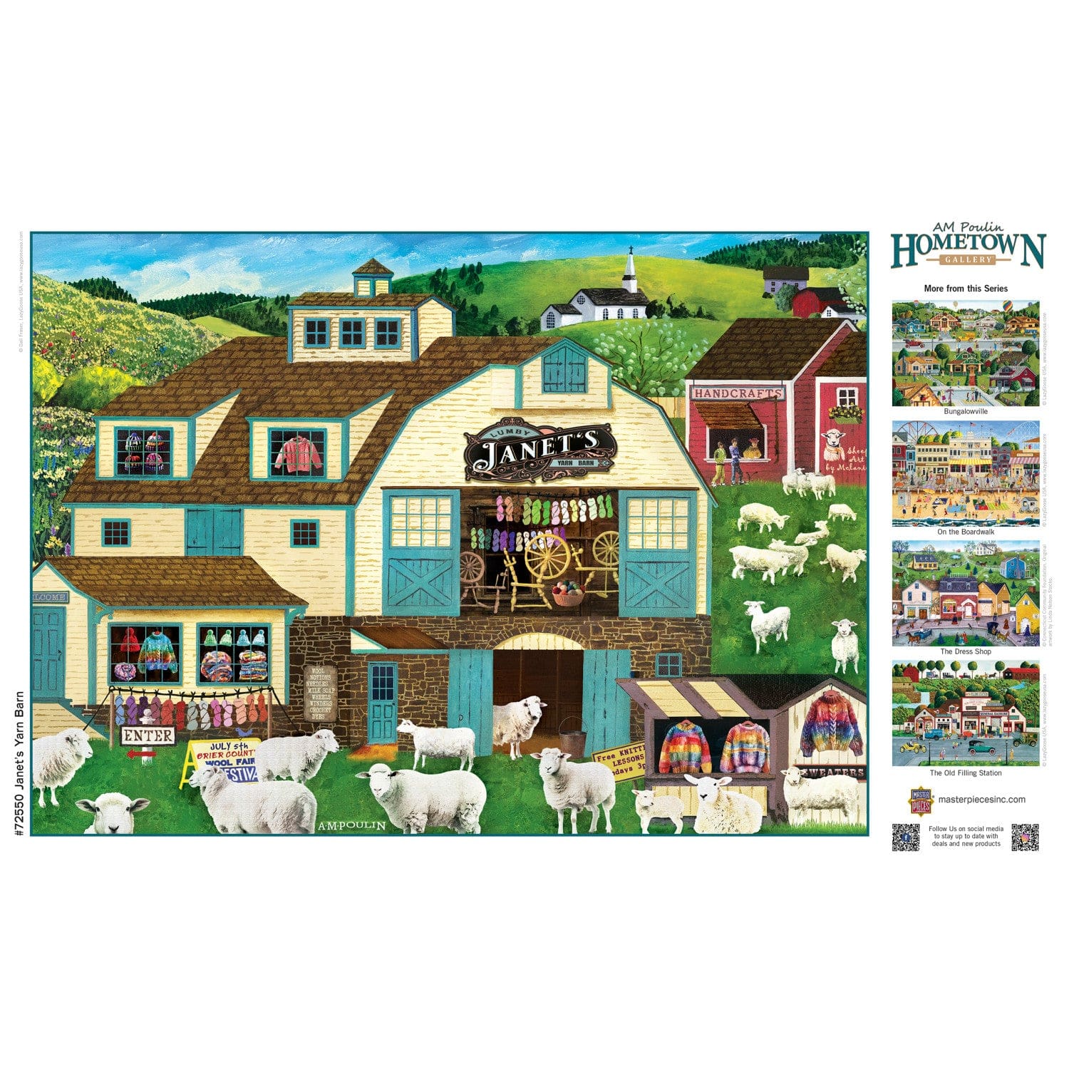 Hometown Gallery - Janet's Wool Goods 1000 Piece Jigsaw Puzzle - Image 4