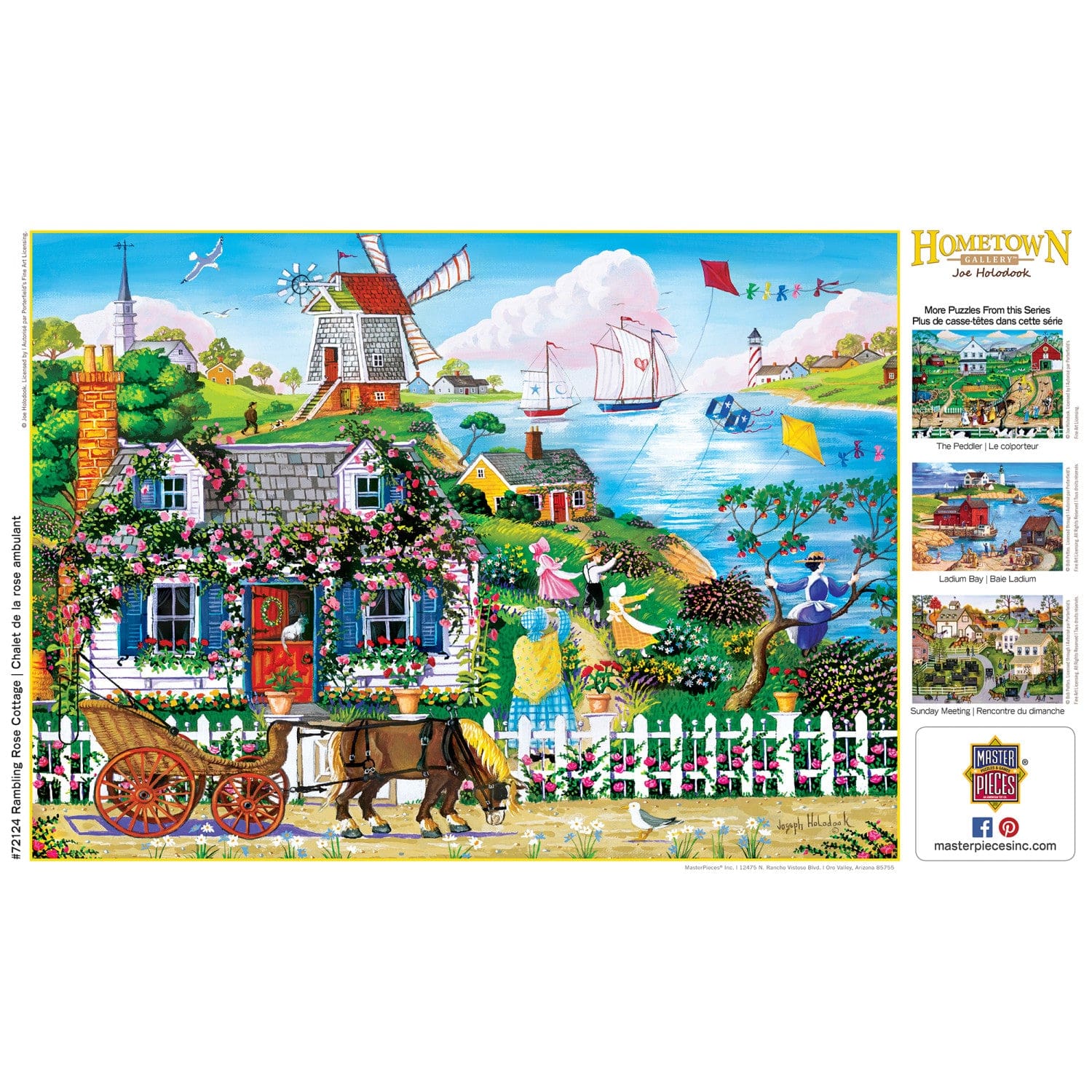 Hometown Gallery - Rambling Rose Cottage 1000 Piece Jigsaw Puzzle - Image 4