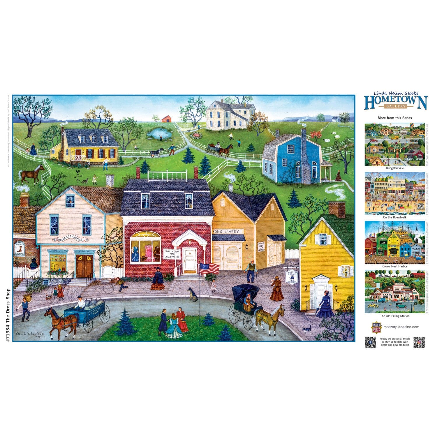 Hometown Gallery - The Dress Shop 1000 Piece Jigsaw Puzzle - Image 4