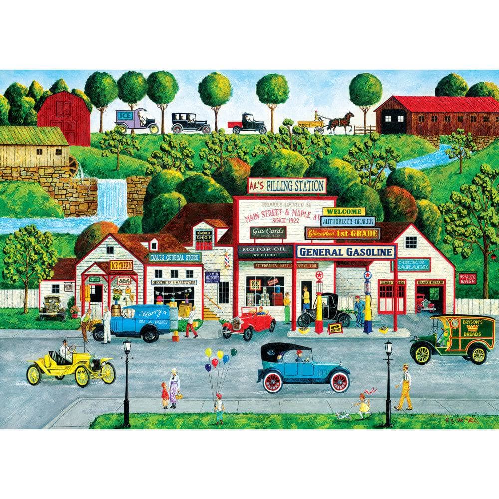 Hometown Gallery - The Old Filling Station 1000 Piece Jigsaw Puzzle - Image 2