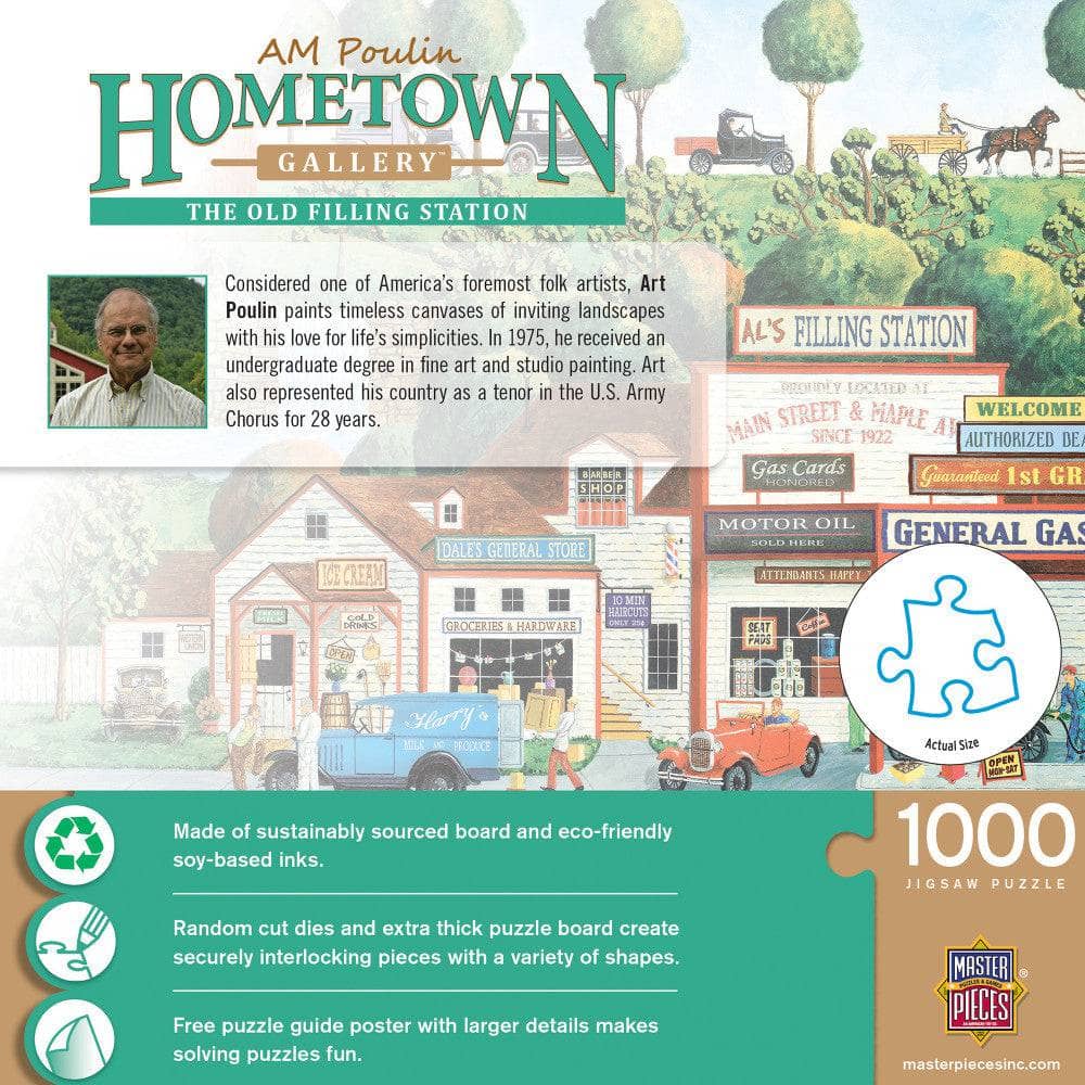 Hometown Gallery - The Old Filling Station 1000 Piece Jigsaw Puzzle - Image 3