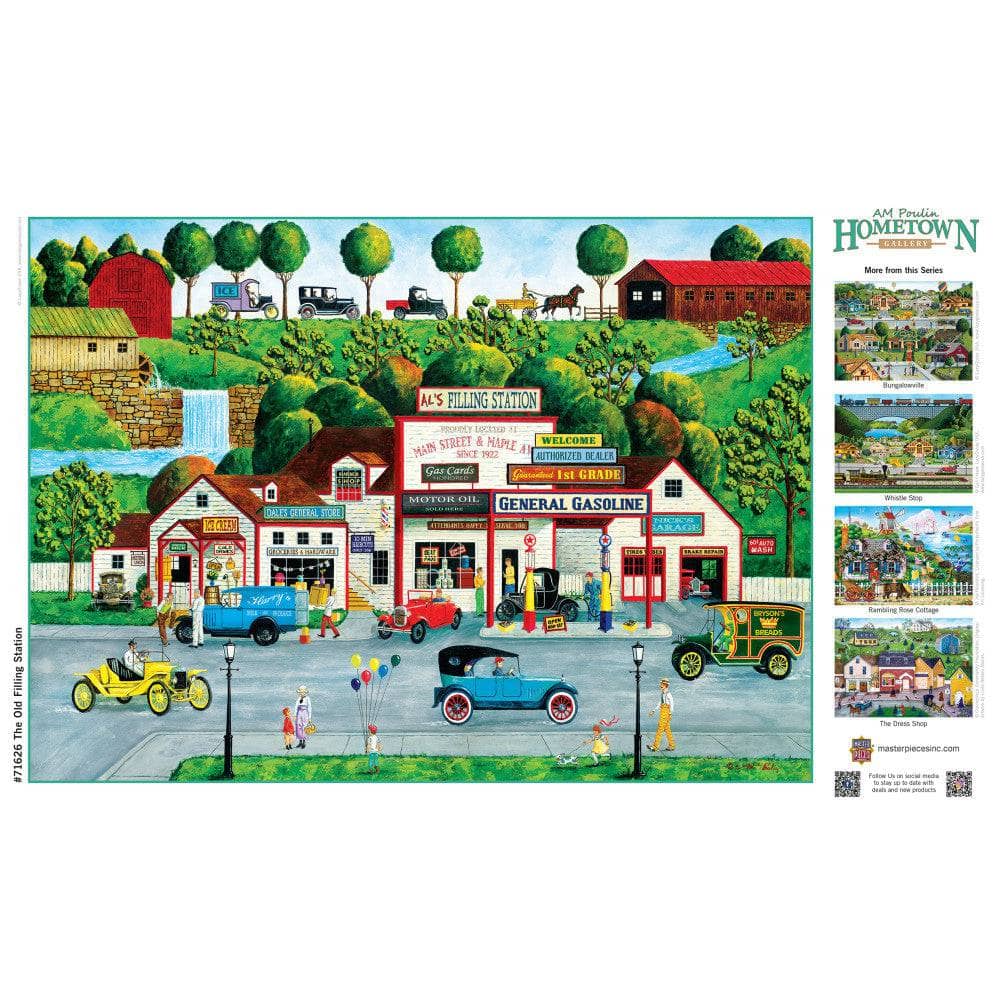 Hometown Gallery - The Old Filling Station 1000 Piece Jigsaw Puzzle - Image 4