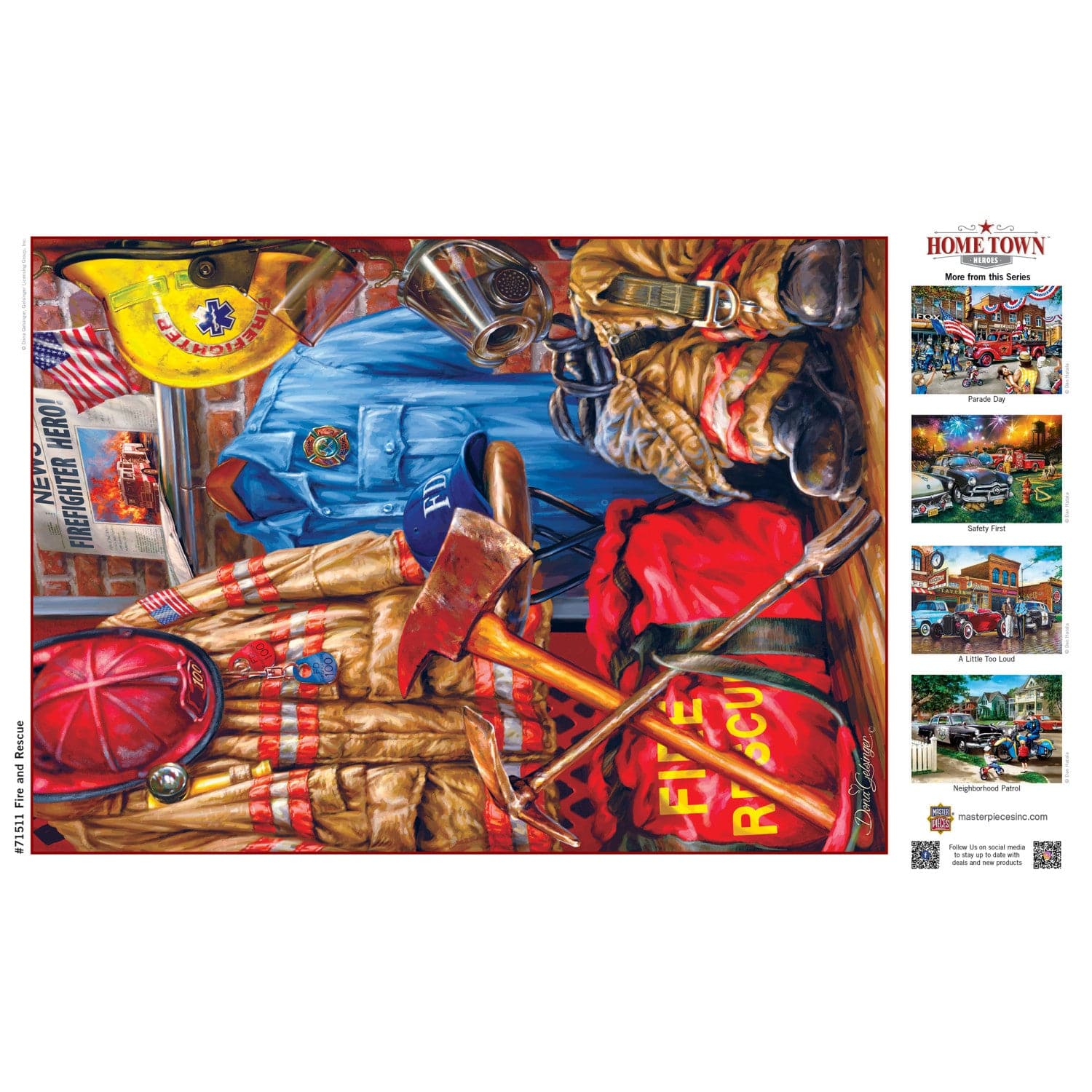 Hometown Heroes - Fire and Rescue 1000 Piece Jigsaw Puzzle - Image 4