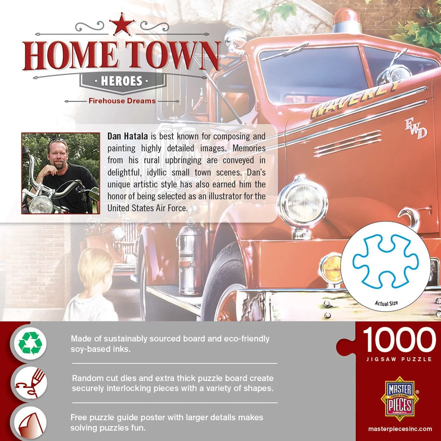 Hometown Heroes - Firehouse Dreams 1000 Piece Jigsaw Puzzle - Image 3