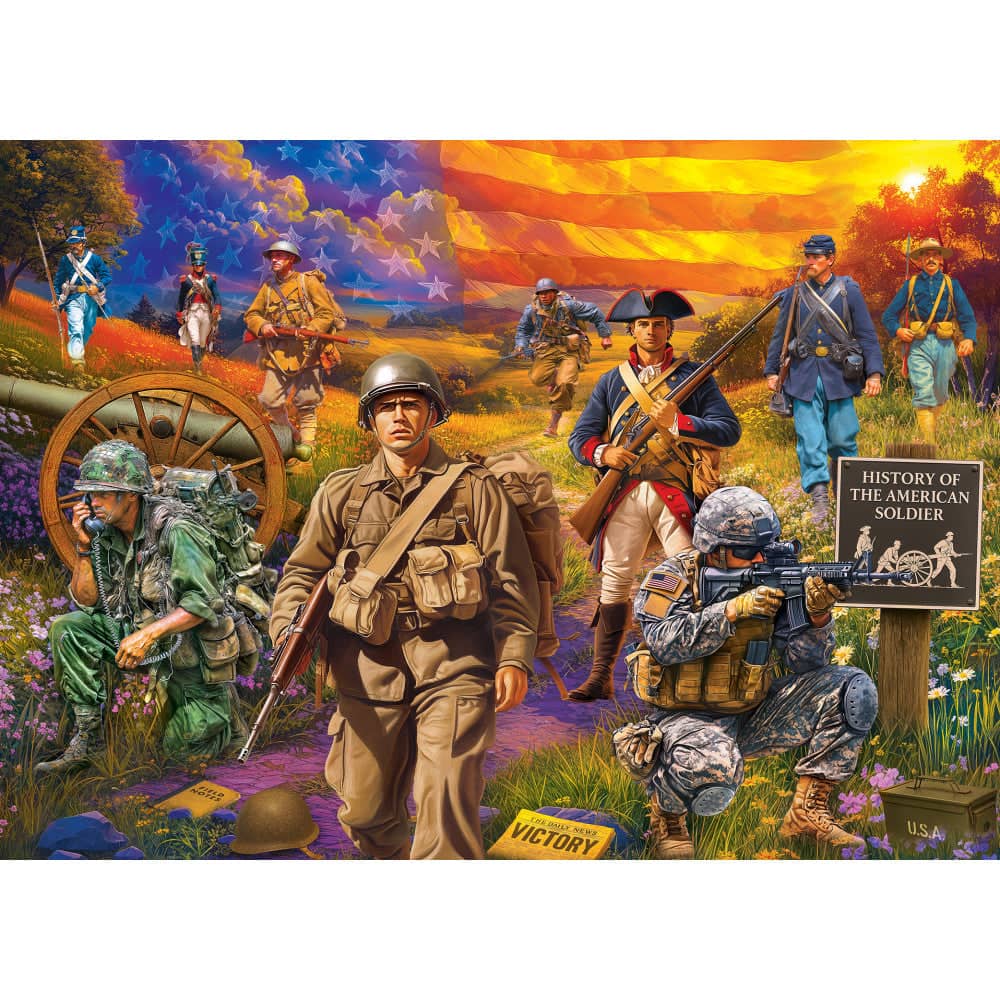 Hometown Heroes - History of the American Soldier 1000 Piece Jigsaw Puzzle - Image 2