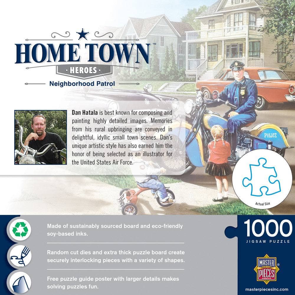 Hometown Heroes - Neighborhood Patrol 1000 Piece Jigsaw Puzzle - Image 3