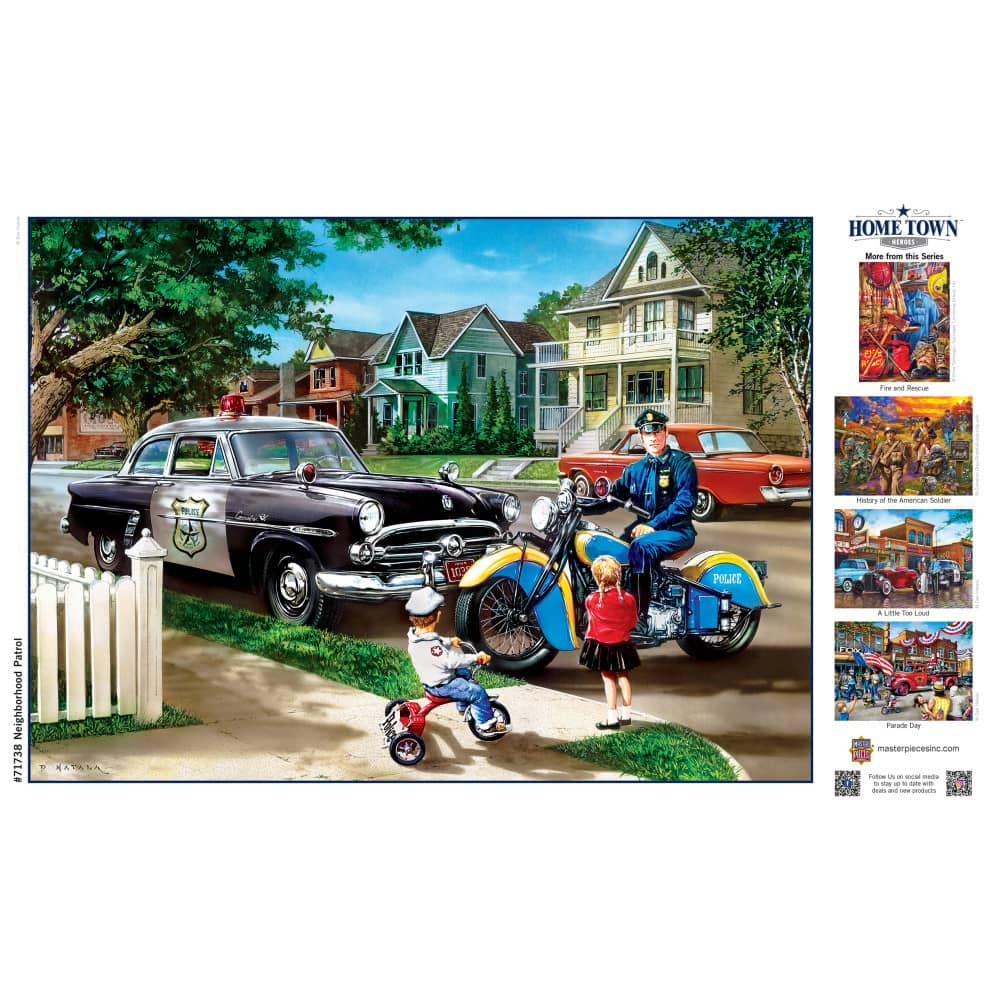 Hometown Heroes - Neighborhood Patrol 1000 Piece Jigsaw Puzzle - Image 4