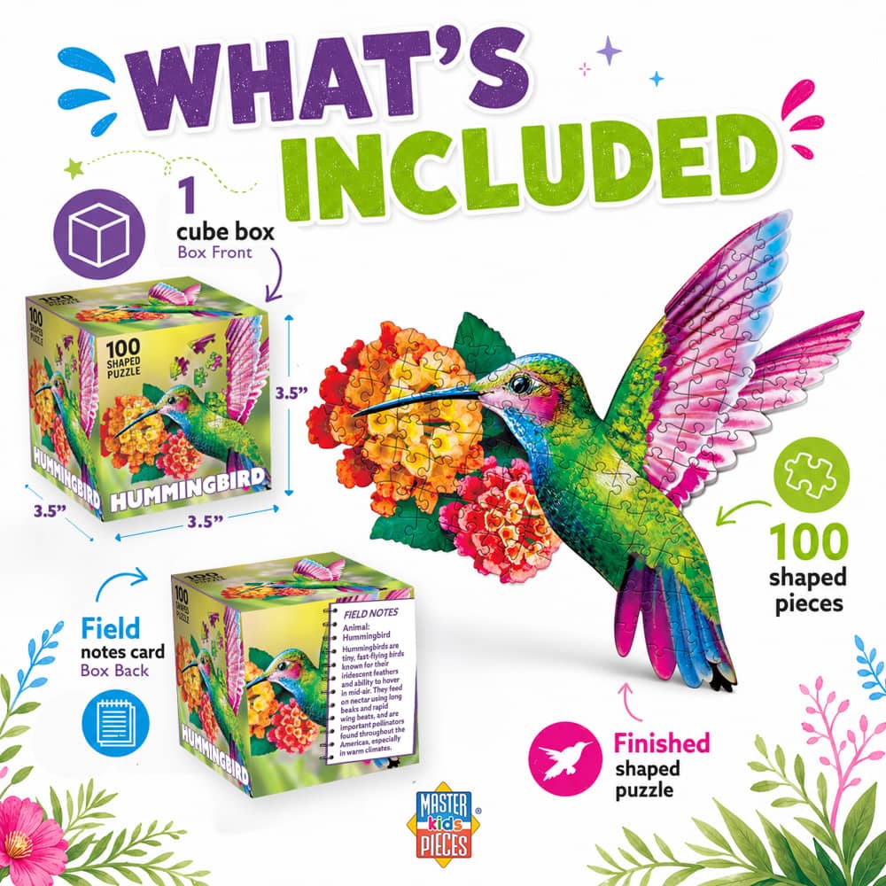 Hummingbird 100 Piece Shaped Jigsaw Puzzle - Image 4