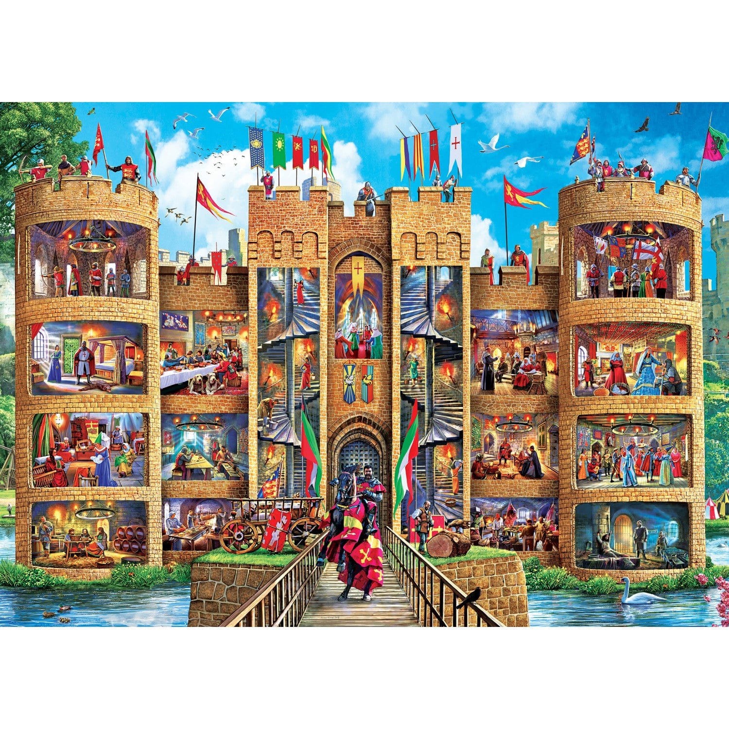 Inside Out - Medieval Castle 1000 Piece Jigsaw Puzzle - Image 2