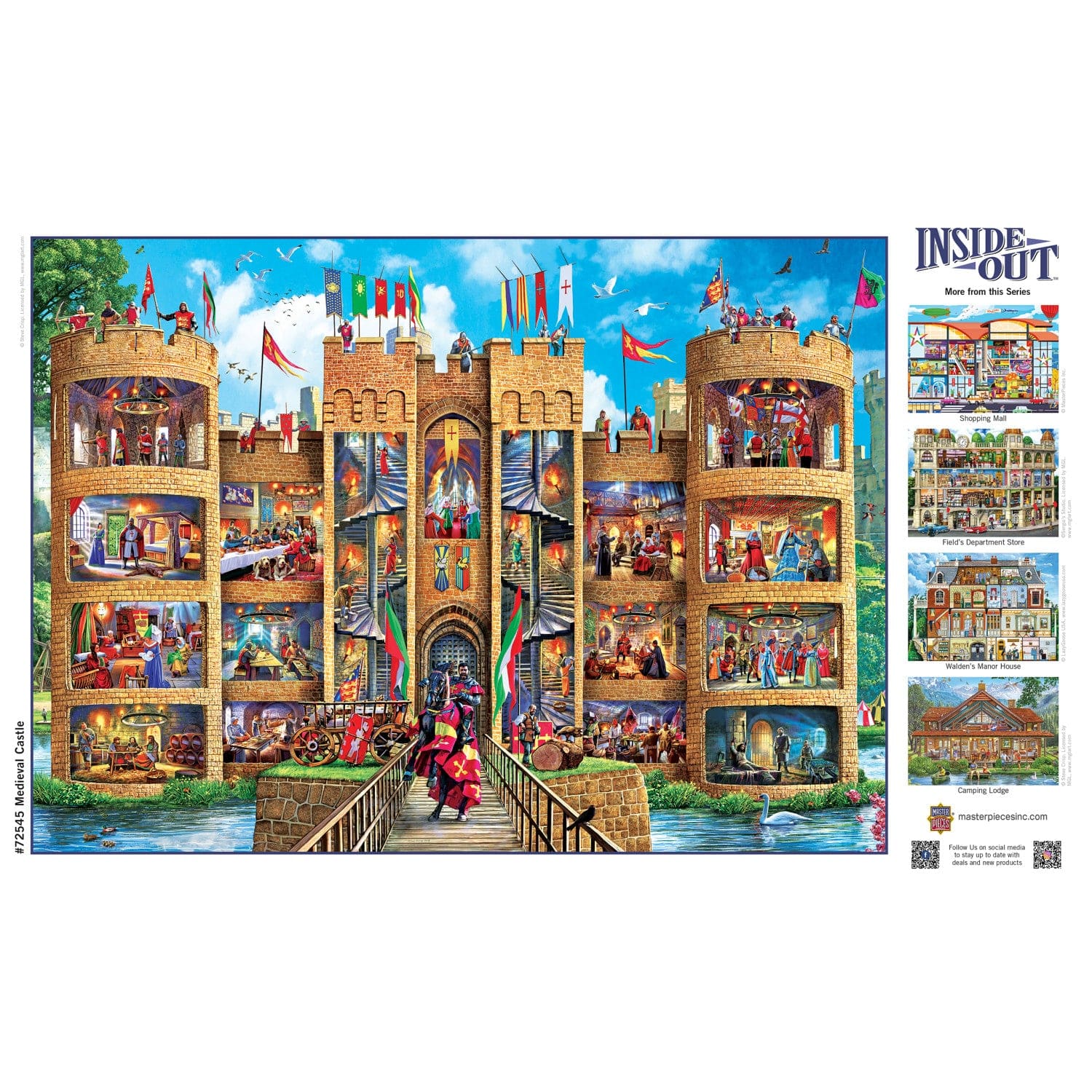 Inside Out - Medieval Castle 1000 Piece Jigsaw Puzzle - Image 4