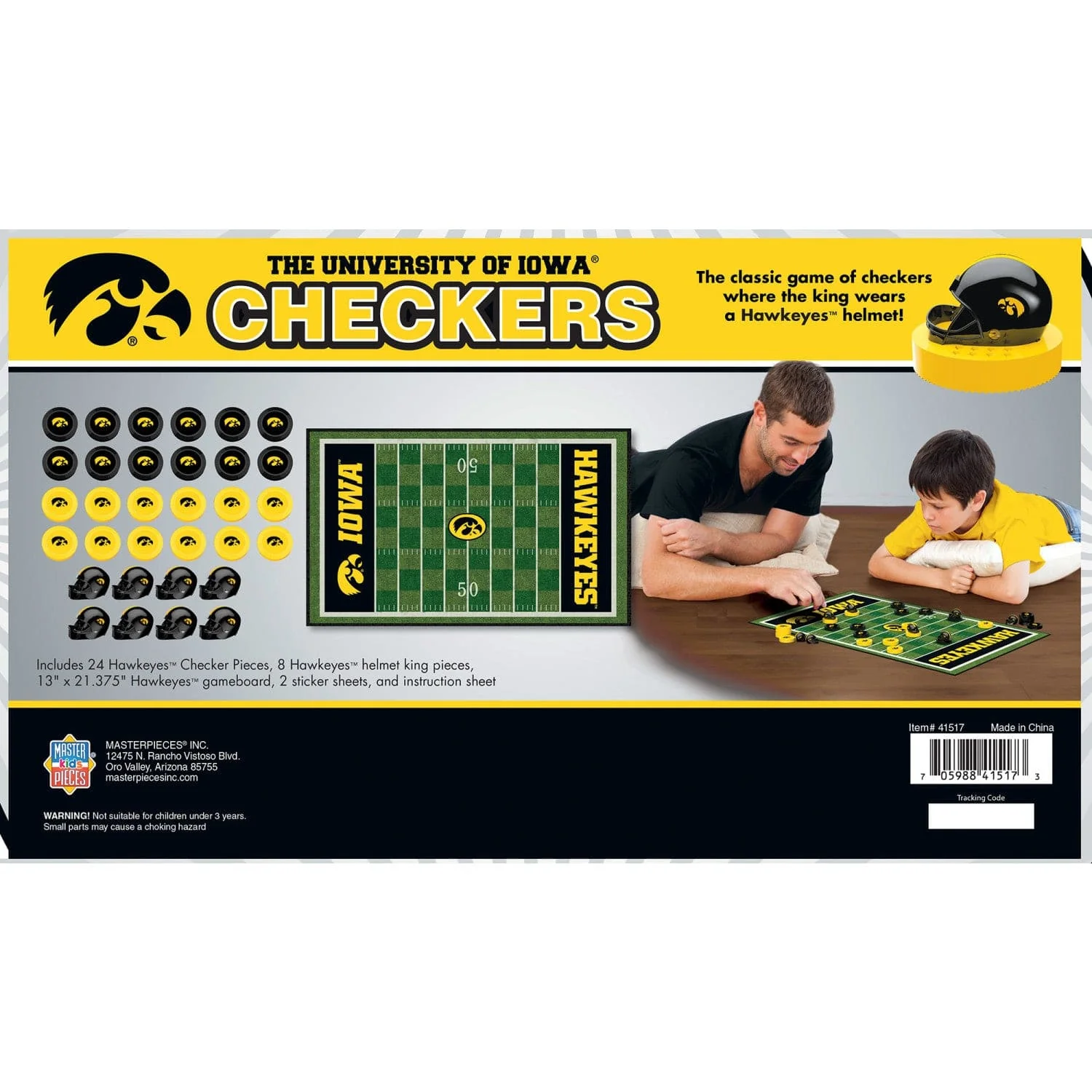 Iowa Hawkeyes Checkers Board Game - Image 3