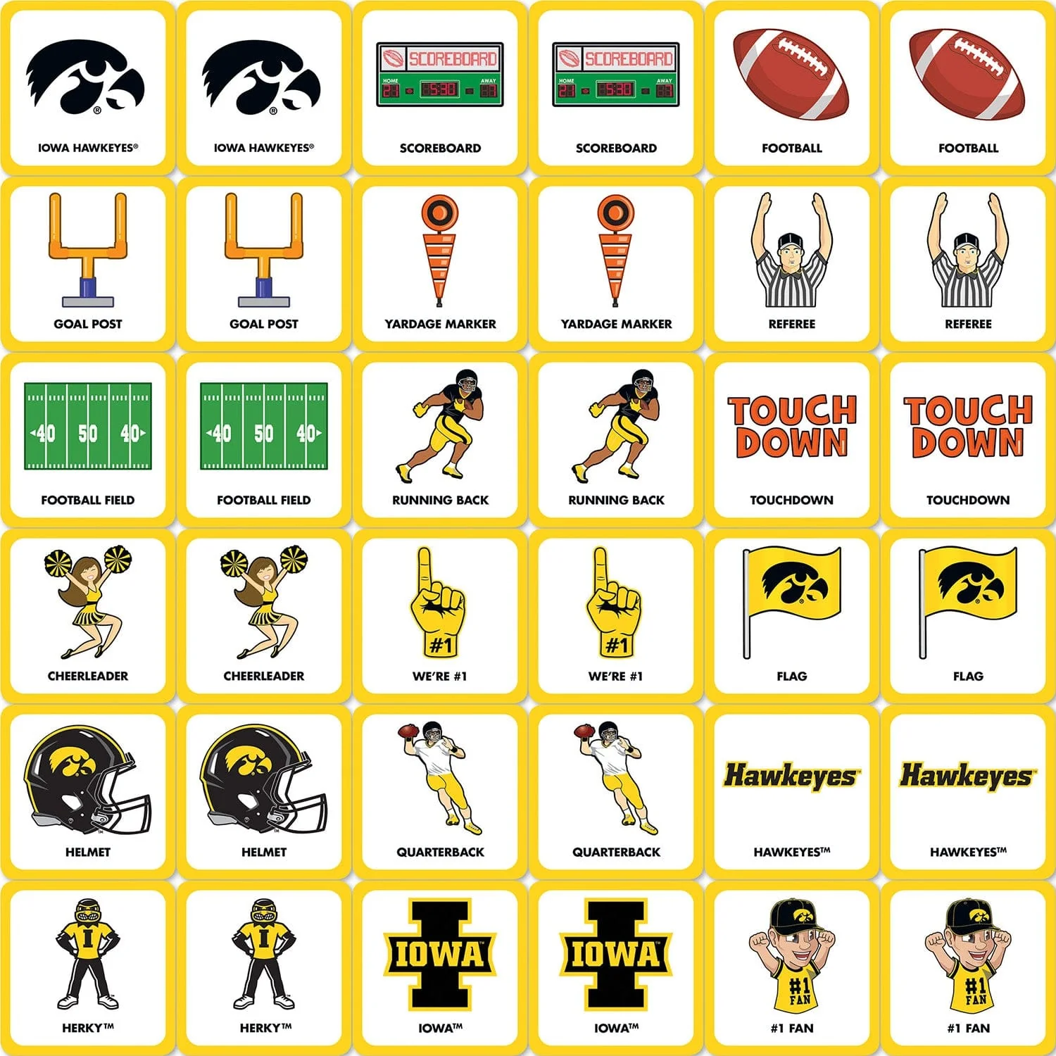 Iowa Hawkeyes Matching Game - Image 2